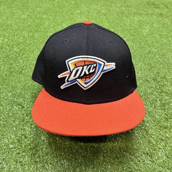Oklahoma City Thunder Hat Cap Fitted 59Fifty Two Tone Adult Size 7 1/4 - Picture 2 of 4
